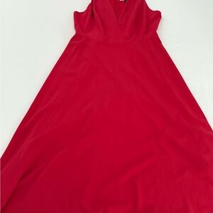 Halston Heritage Vibrant Red Maxi Dress